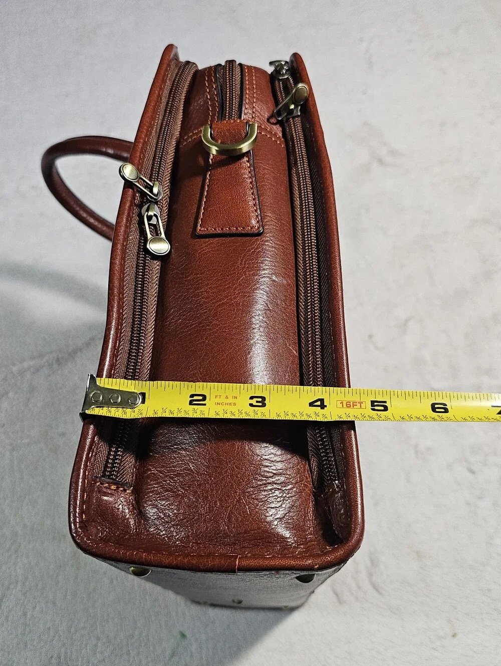 Banuce Genuine Full Grains Italian Leather Briefcase Women / Men Laptop Bag NEW